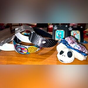 NWT! Disney Nightmare Before Christmas Hair & Accessory Bundle Headbands Patches